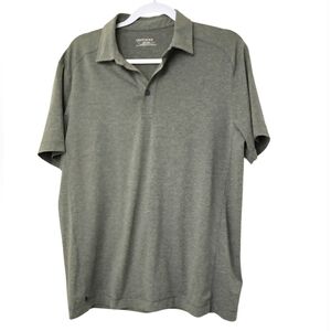 Untuckit Men’s Gray Polo Shirt Sz M | Short Sleeve Lightweight Casual